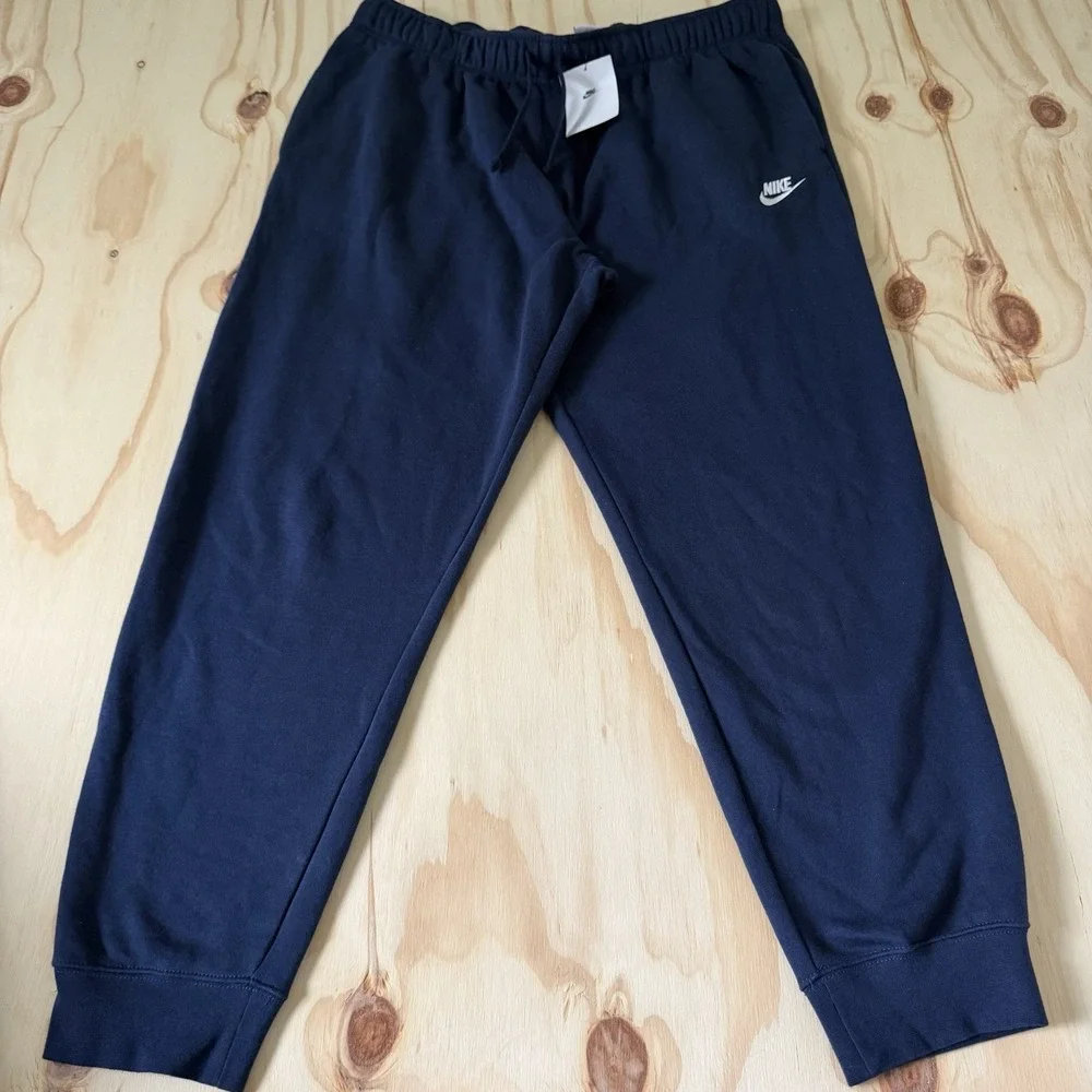 Nike Sportswear Club Fleece Mid Rise Joggers Blue Women Size XL 16